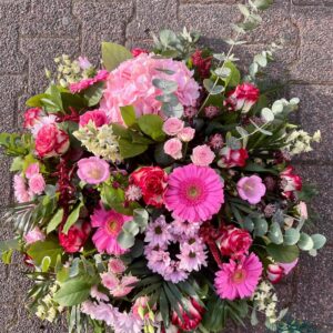 Coussin rose PAIX FLORALE